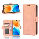 For vivo V25 5G /  X80 Lite Skin Feel Calf Texture Card Slots Leather Phone Case(Pink)