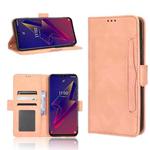 For Wiko Power U20 / U10 Skin Feel Calf Texture Card Slots Leather Phone Case(Pink)