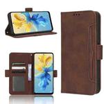 For Infinix Hot 11 2022 X675 Skin Feel Calf Texture Card Slots Leather Phone Case(Brown)
