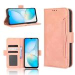 For Infinix Hot 12 Pro X668C Skin Feel Calf Texture Card Slots Leather Phone Case(Pink)