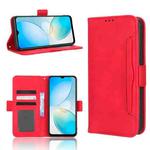 For Infinix Hot 12 Pro X668C Skin Feel Calf Texture Card Slots Leather Phone Case(Red)