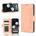 For Google Pixel 7 Pro 5G Skin Feel Calf Texture Card Slots Leather Phone Case(Pink)