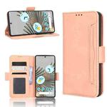 For Google Pixel 7 5G Skin Feel Calf Texture Card Slots Leather Phone Case(Pink)