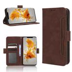 For Huawei Mate 50 Pro Skin Feel Calf Texture Card Slots Leather Phone Case(Brown)