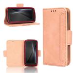 For Cubot Pocket / P50 Skin Feel Calf Texture Card Slots Leather Phone Case(Pink)