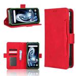 For Blackview BV7100 Skin Feel Calf Texture Card Slots Leather Phone Case(Red)
