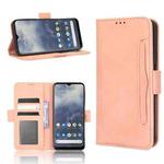 For Nokia G60 5G Skin Feel Calf Texture Card Slots Leather Phone Case(Pink)