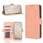 For Honor 70 5G Skin Feel Calf Texture Card Slots Leather Phone Case(Pink)