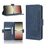 For Sony Xperia 5 IV Skin Feel Calf Texture Card Slots Leather Phone Case(Blue)