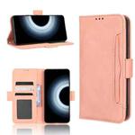 For Xiaomi 12T / Redmi K50 Ultra Skin Feel Calf Texture Card Slots Leather Phone Case(Pink)