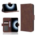 For Xiaomi 12T / Redmi K50 Ultra Skin Feel Calf Texture Card Slots Leather Phone Case(Brown)