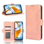For Xiaomi Poco C40 Skin Feel Calf Texture Card Slots Leather Phone Case(Pink)