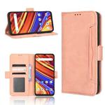 For UMIDIGI Power 7 Max Skin Feel Calf Texture Card Slots Leather Phone Case(Pink)