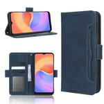 For ZTE Blade A52 Lite Skin Feel Calf Texture Card Slots Leather Phone Case(Blue)