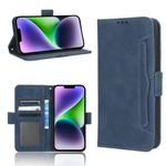 For iPhone 14 Skin Feel Calf Texture Card Slots Leather Phone Case(Blue)