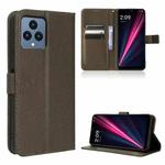 For T-Mobile Revvl 6 5G Diamond Texture Leather Phone Case(Brown)