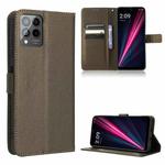 For T-Mobile REVVL 6 Pro 5G Diamond Texture Leather Phone Case(Brown)