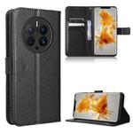 For Huawei Mate 50 Pro Diamond Texture Leather Phone Case(Black)