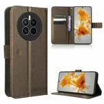 For Huawei Mate 50 Diamond Texture Leather Phone Case(Brown)
