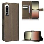 For Sony Xperia 5 IV Diamond Texture Leather Phone Case(Brown)