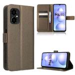 For Xiaomi Poco M4 5G Diamond Texture Leather Phone Case(Brown)