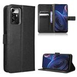 For ZTE Blade A72 5G Diamond Texture Leather Phone Case(Black)