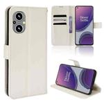 For OPPO Reno8 Lite 5G / OnePlus Nord N20 5G Diamond Texture Leather Phone Case(White)