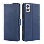 For Motorola Moto E22/E22i Ultra-thin Voltage Side Buckle Horizontal Flip Leather Phone Case(Blue)