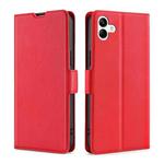 For Samsung Galaxy A04 Ultra-thin Voltage Side Buckle Horizontal Flip Leather Phone Case(Red)