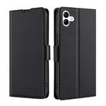 For Samsung Galaxy A04 Ultra-thin Voltage Side Buckle Horizontal Flip Leather Phone Case(Black)