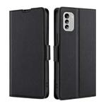 For Nokia G60 5G Ultra-thin Voltage Side Buckle Horizontal Flip Leather Phone Case(Black)