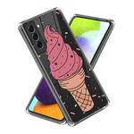 For Samsung Galaxy S23+ 5G Colored Drawing Clear TPU Phone Protective Case(Pink Cone)