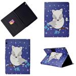 Electric Pressed Left Right Flat Feather Case with Sleep Function Pen Cover & Card Slot & Holder(Arctic Fox)