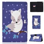 Electric Pressed Left Right Flat Feather Case with Sleep Function Pen Cover & Card Slot & Holder(Arctic Fox)