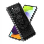 For Samsung Galaxy S23 5G Colored Drawing Clear TPU Phone Protective Case(Mandala)