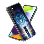 For Samsung Galaxy S23 5G Colored Drawing Clear TPU Phone Protective Case(The Lion King)
