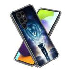 For Samsung Galaxy S23 Ultra 5G Colored Drawing Clear TPU Phone Protective Case(The Lion King)