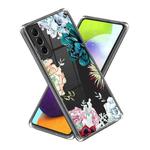 For Samsung Galaxy S23+ 5G Colored Drawing Clear TPU Phone Protective Case(Mirror Floral)