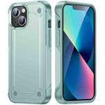 For iPhone 14 Plus 2 in 1 Soft TPU Hard PC Phone Case(Light Green)