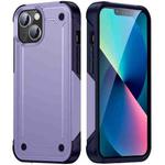 For iPhone 14 Plus 2 in 1 Soft TPU Hard PC Phone Case(Purple Royal Blue)