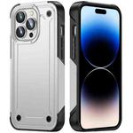 For iPhone 14 Pro Max 2 in 1 Soft TPU Hard PC Phone Case(White)