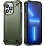 For iPhone 13 Pro 2 in 1 Soft TPU Hard PC Phone Case(Army Green)