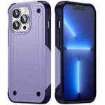 For iPhone 13 Pro 2 in 1 Soft TPU Hard PC Phone Case(Purple Royal Blue)