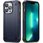 For iPhone 13 Pro Max 2 in 1 Soft TPU Hard PC Phone Case(Blue)