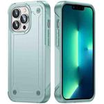 For iPhone 13 Pro Max 2 in 1 Soft TPU Hard PC Phone Case(Light Green)