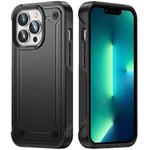 For iPhone 12 Pro Max 2 in 1 Soft TPU Hard PC Phone Case(Black)