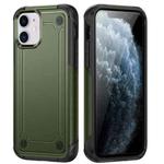 For iPhone 11 2 in 1 Soft TPU Hard PC Phone Case(Army Green)