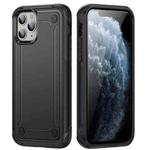 For iPhone 11 Pro Max 2 in 1 Soft TPU Hard PC Phone Case(Black)