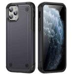 For iPhone 11 Pro Max 2 in 1 Soft TPU Hard PC Phone Case(Grey)