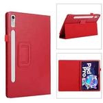 For Lenovo Tab P11 Pro Gen 2 Litchi Texture Leather Tablet Case with Holder(Red)